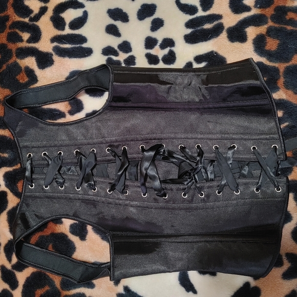 Black High Back Underbust Corset With Straps US6 NWOT - Picture 3 of 11